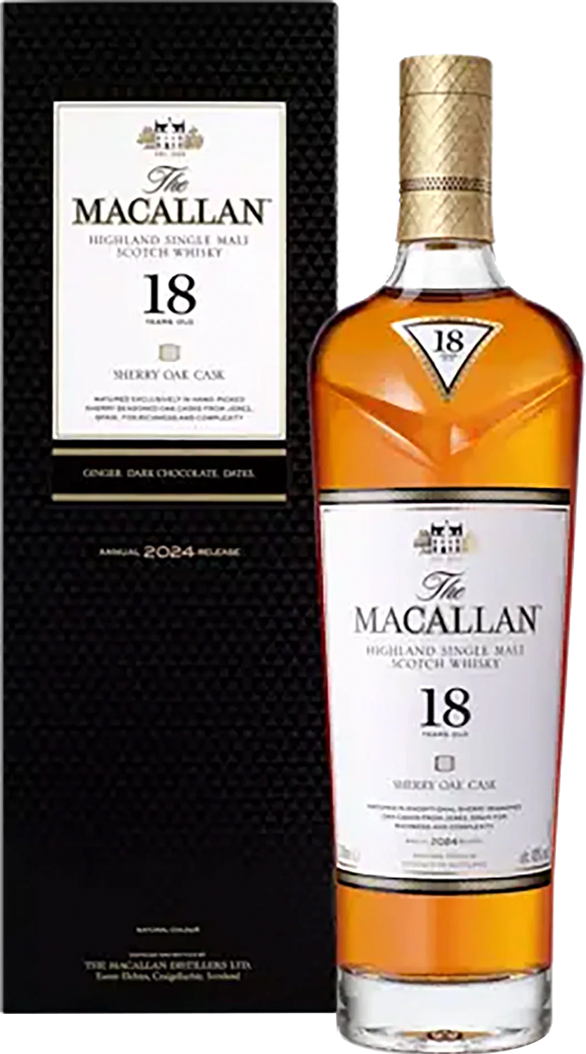 The Macallan Sherry Oak Cask 18 Year Old Single Malt Scotch Whisky 2024 Edition 43% 700ml