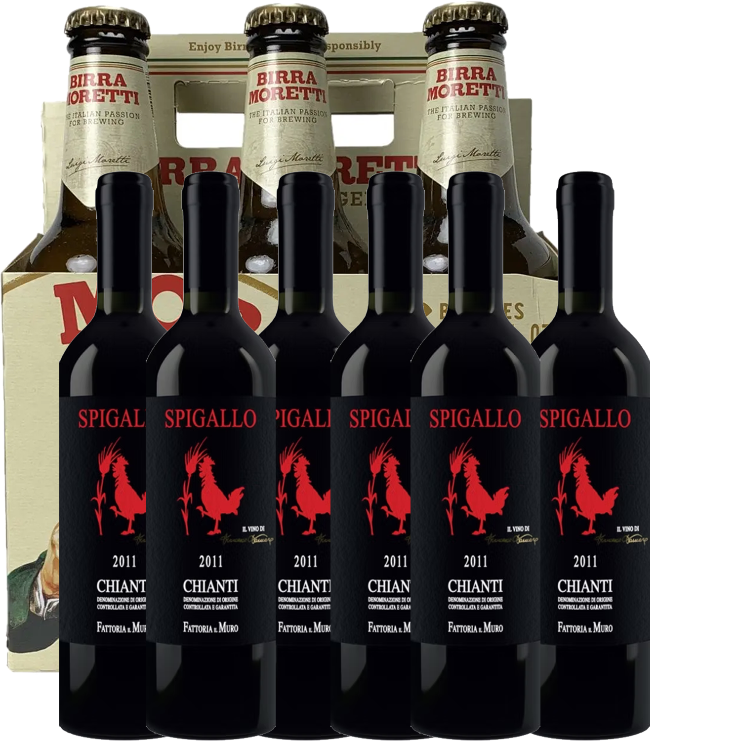 Fattoria Il Muro Spigallo Chianti DOCG 2023 + Bonus Birra Moretti Italian Lager 6 pack