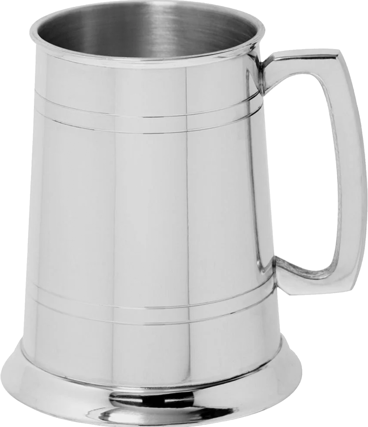 Tankards 1pt straight 2 line tankard pewter