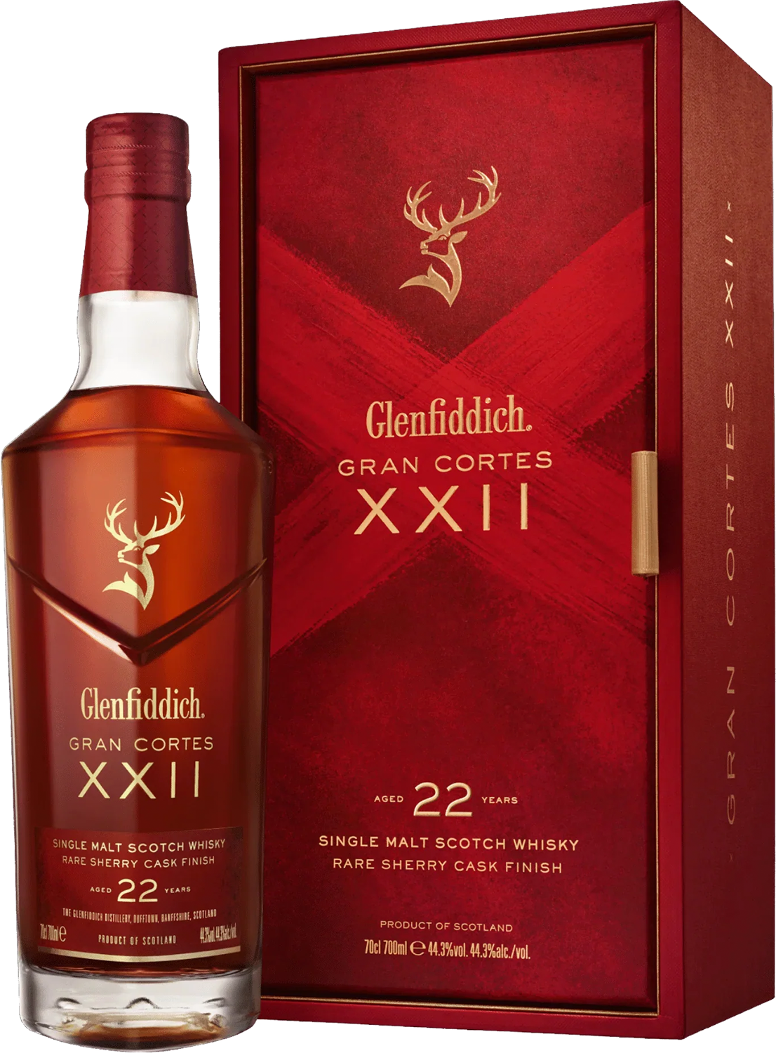 Glenfiddich Gran Cortes 22 Year Old Single Malt Scotch Whisky 44.3% 700ml