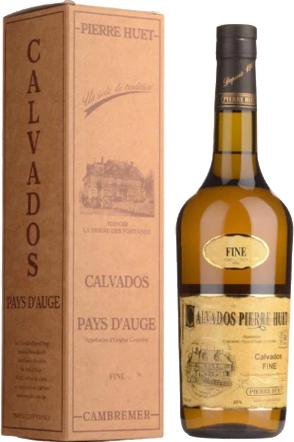 Pierre Huet Calvados Fine 2 to 3y 40% 700ml