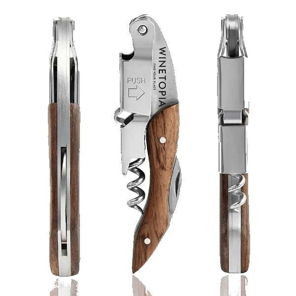 Winetopia Premium Wooden Handle Waiters Friend Corkscrew
