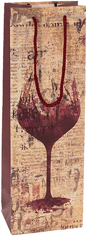 Single Bottle Bag Vintage Glass Red