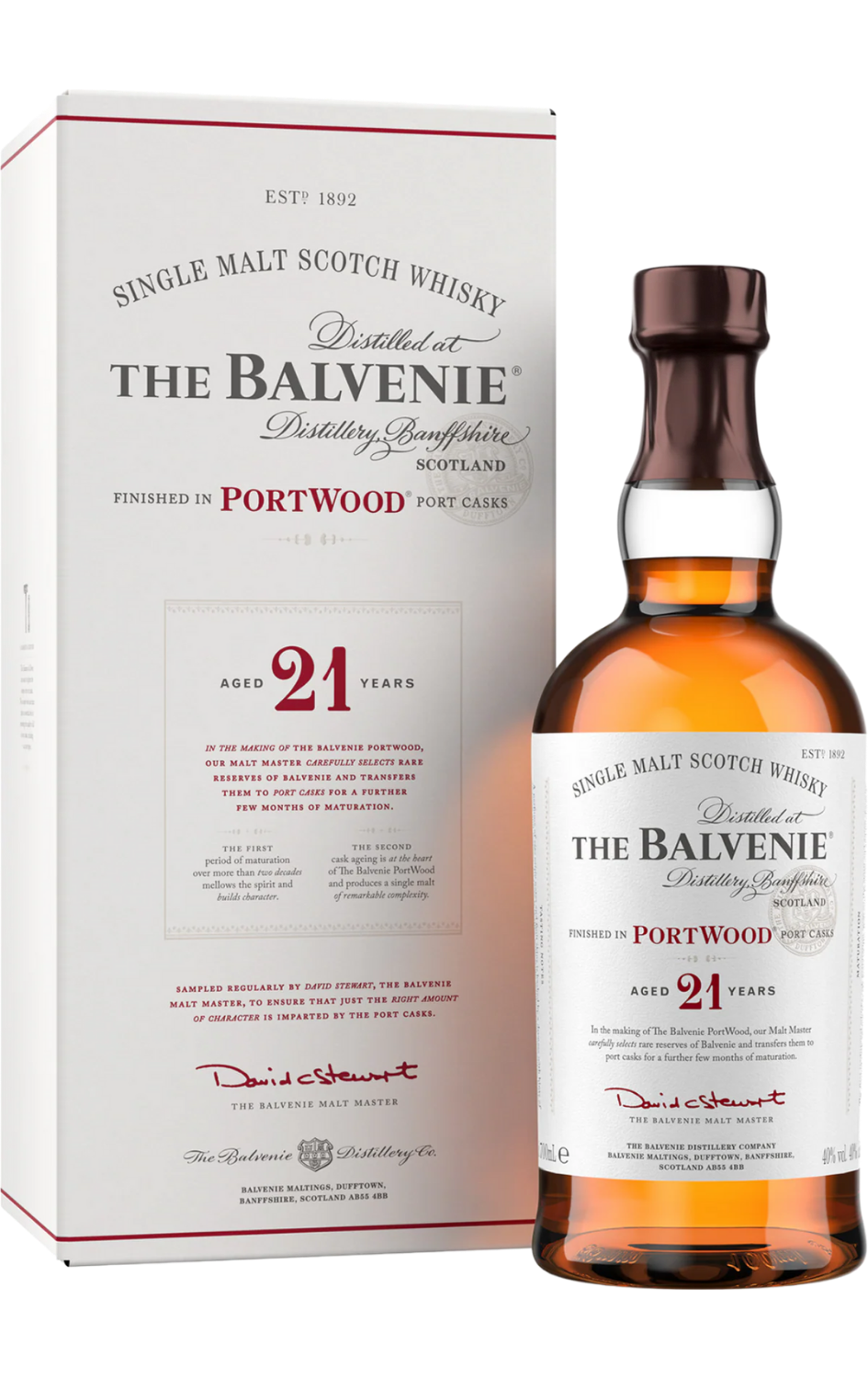 The Balvenie Port Wood Finish 21 Year Old Single Malt Scotch Whisky 40% 700ml