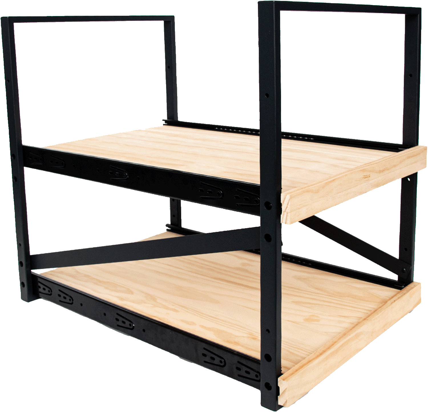 Modular Metal Wine Rack - Wooden Finish