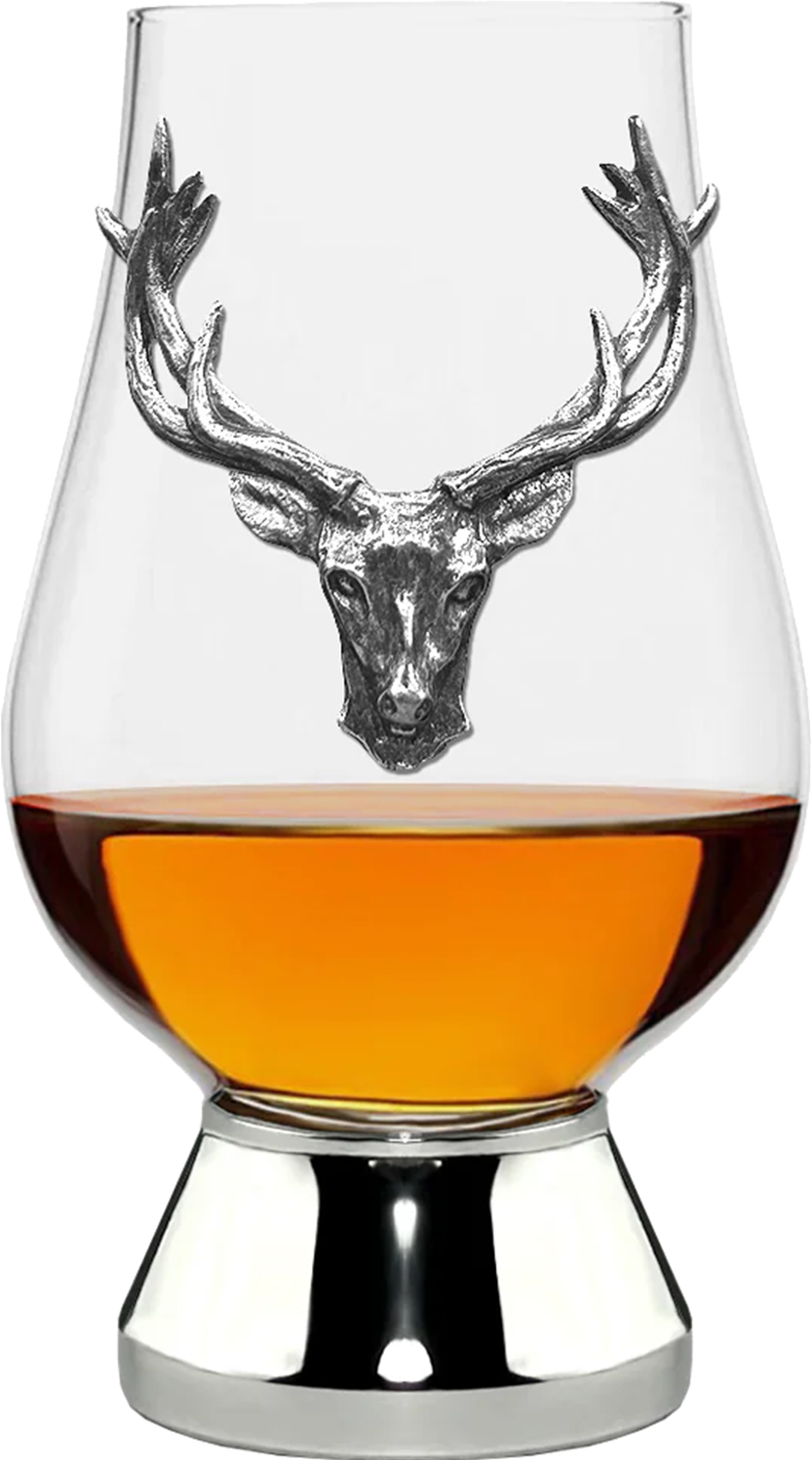 Pewter Glencairn glasses 200ml stag head badge