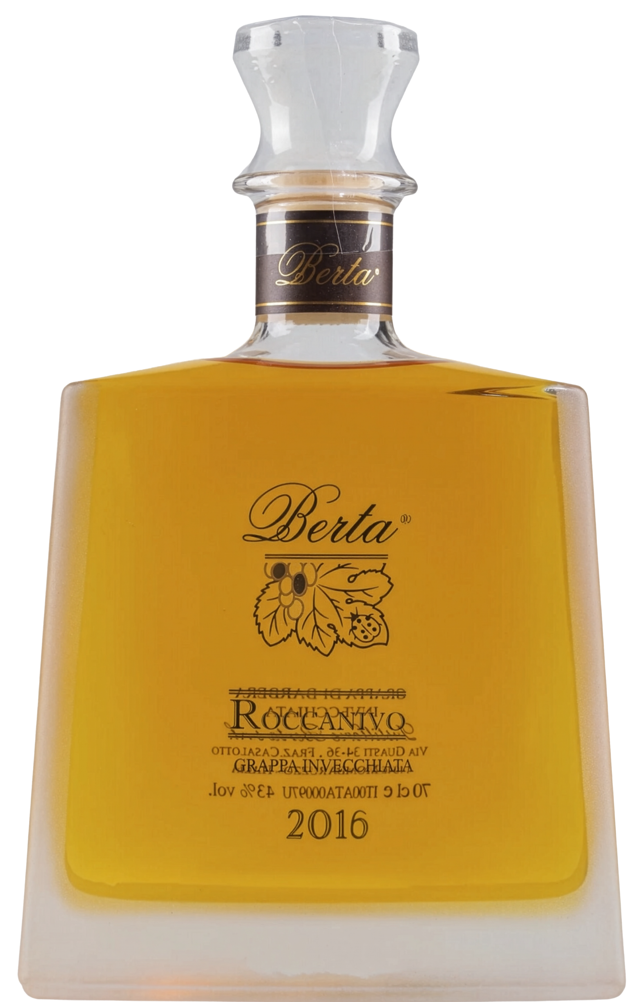 Roccanivo Grappa di Barbera Aged 2016 43%