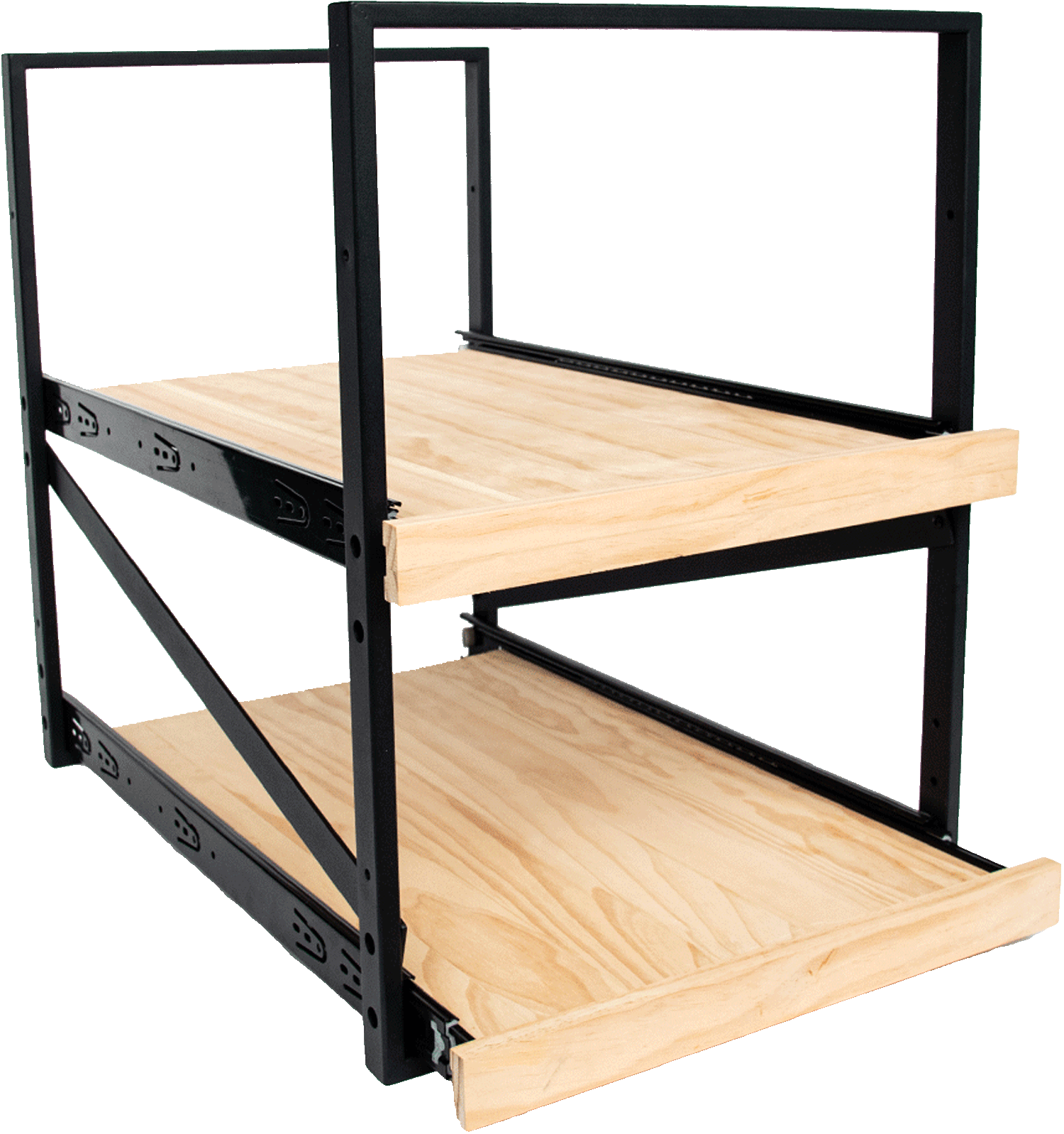 Modular Metal Wine Rack - Wooden Finish