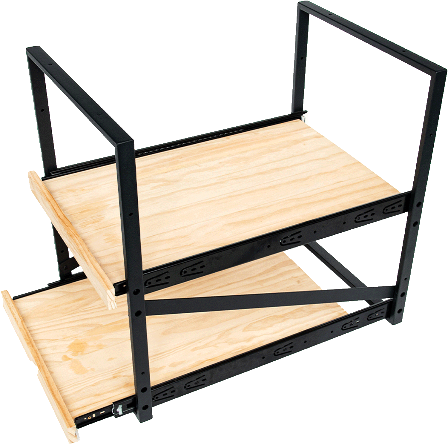 Modular Metal Wine Rack - Wooden Finish