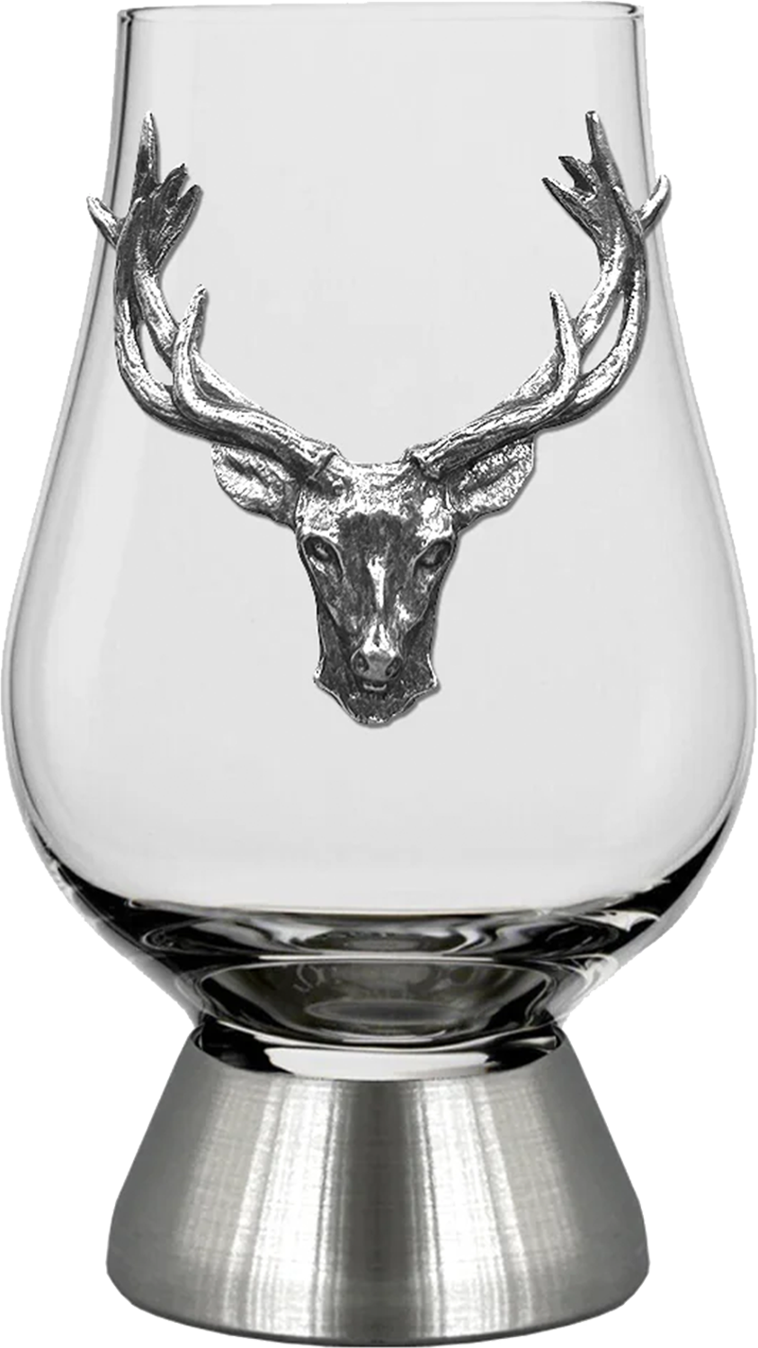 Pewter Glencairn glasses 200ml stag head badge