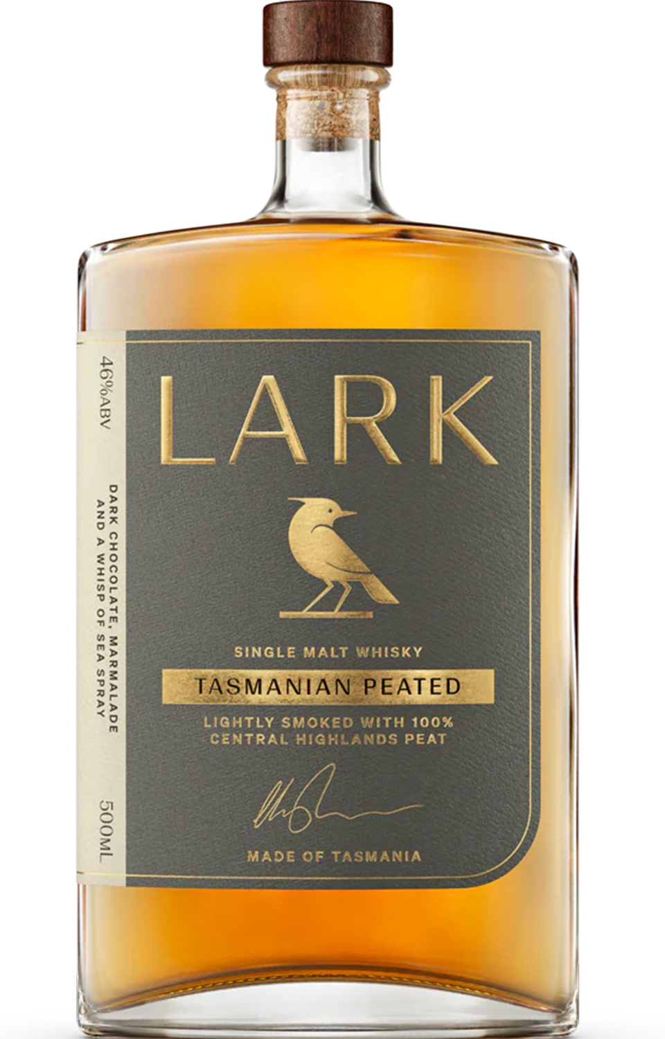 The Lark Distillery Tasmanian Peated Single Malt Australian Whisky 46% 500ml