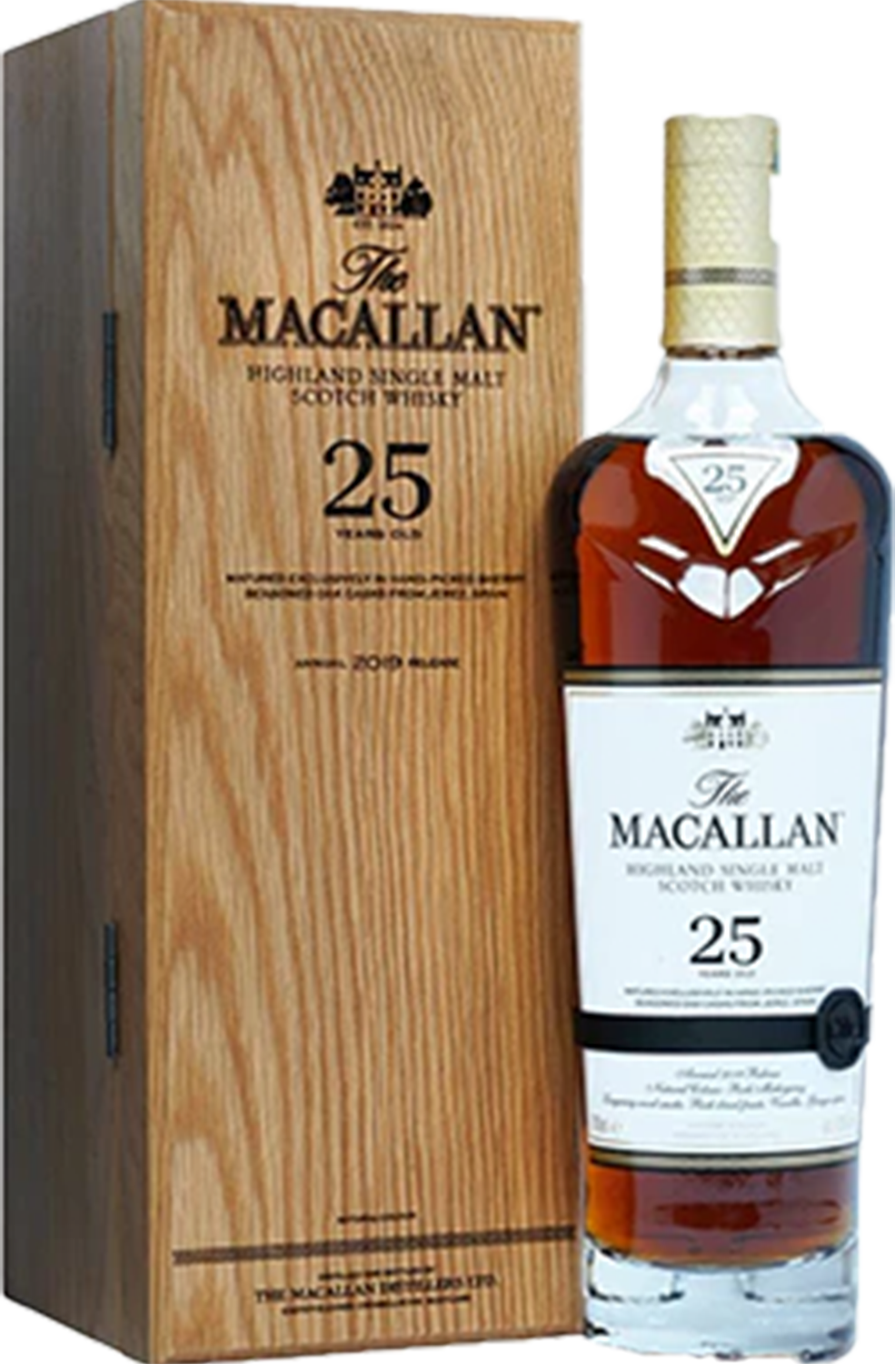 The Macallan 25 Years Old Sherry Oak Cask Single Malt Scotch Whisky 43% 700ml