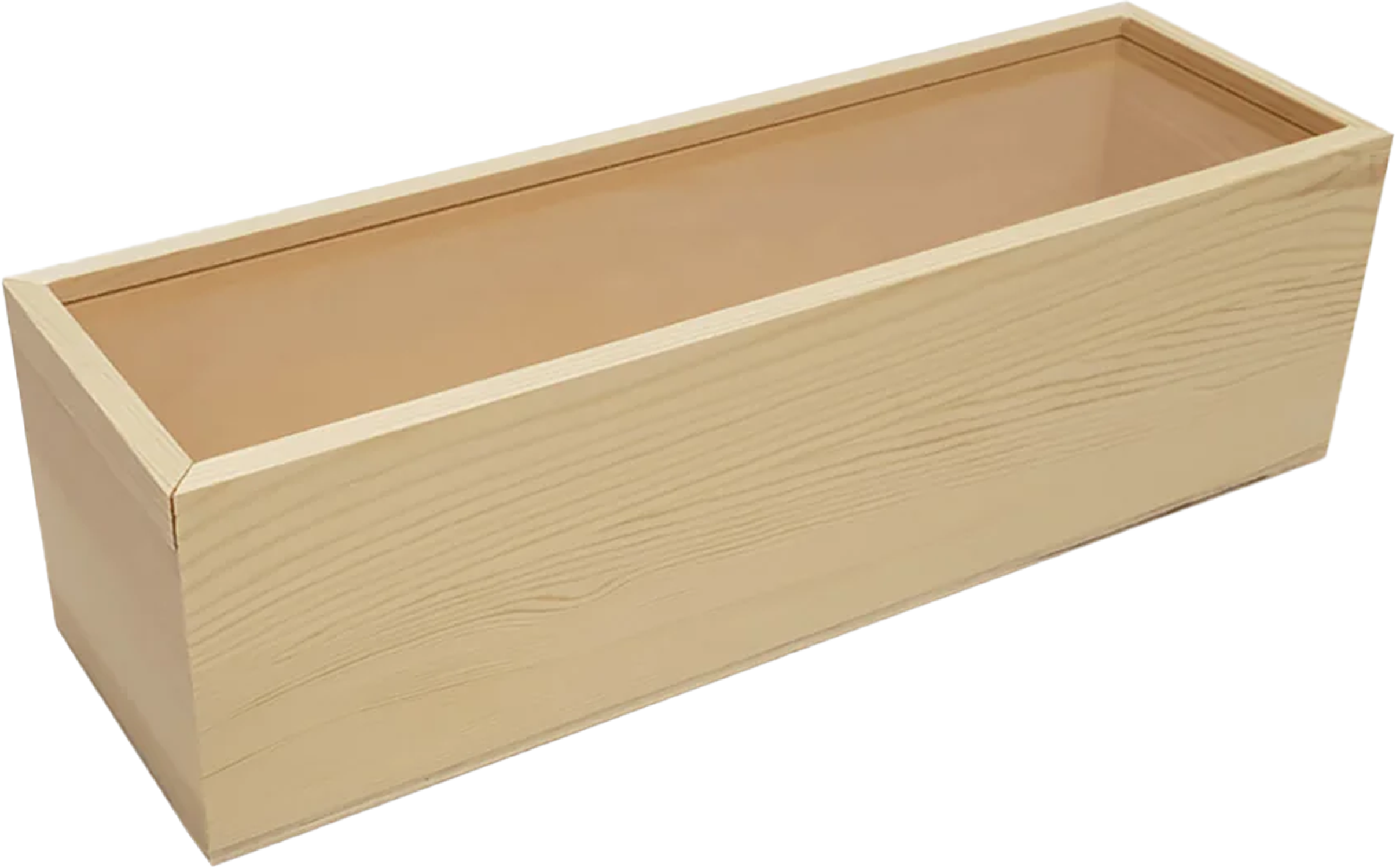 Wooden Box Single Bottle Perspex Lid