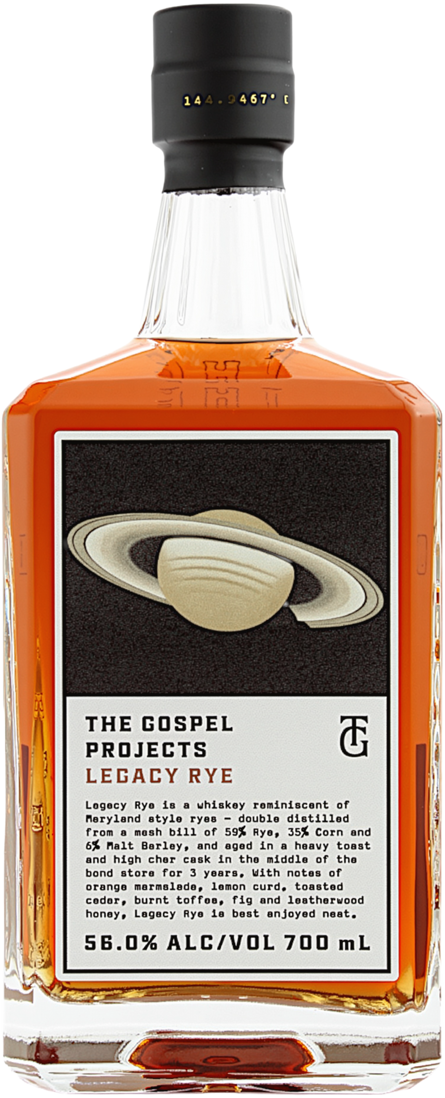 Gospel Legacy Rye Whiskey 56% 700ml