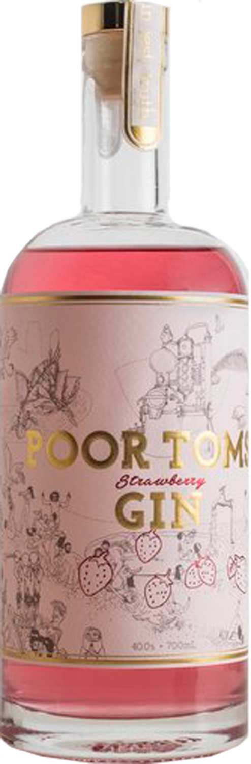Poor Toms Strawberry Gin 40% 700mL - Winetopia