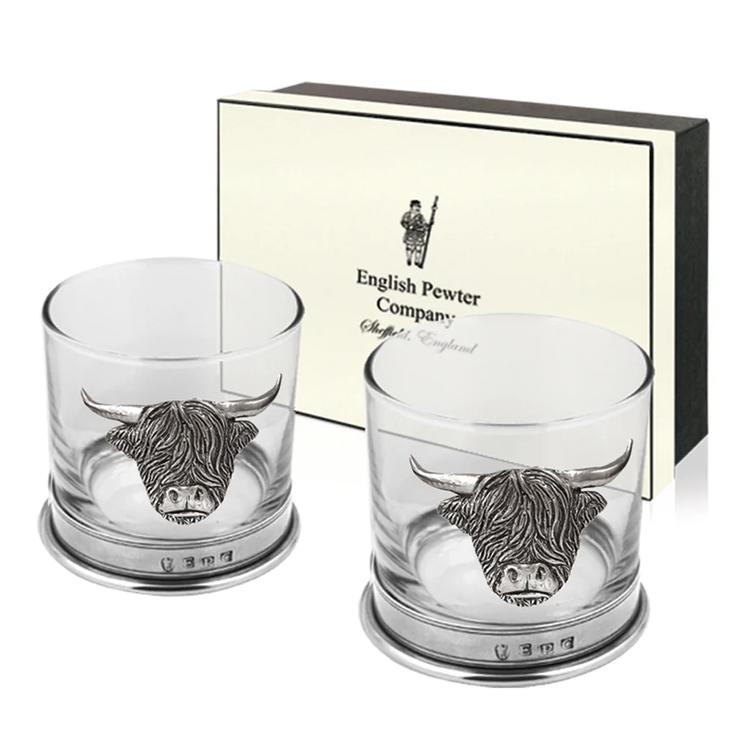 Highland cow collection 11oz double pewter tumbler highland cow
