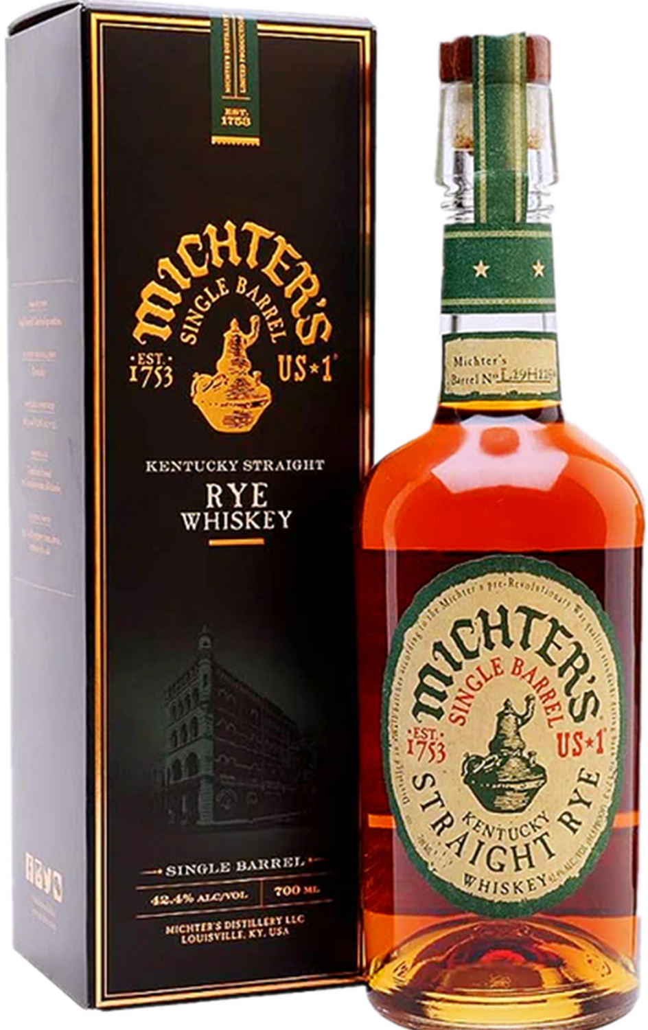Michter's US No 1 Single Barrel Straight Rye Whiskey 42.4% 700ml Gift Box